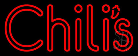 Double Stroke Red Chilis Neon Sign 13