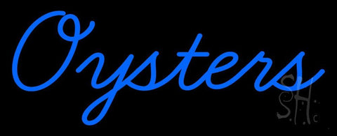 Blue Oysters Cursive Neon Sign 13