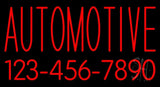 Automotive With Phone Number Neon Sign 20" Tall x 37" Wide x 3" Deep