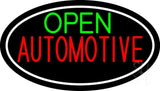 Green Open Automotive Neon Sign 17" Tall x 30" Wide x 3" Deep