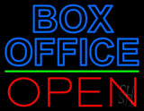 Blue Box Office Open Neon Sign 24" Tall x 31" Wide x 3" Deep