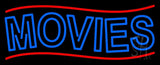 Blue Double Stroke Movies Block Neon Sign 13" Tall x 32" Wide x 3" Deep