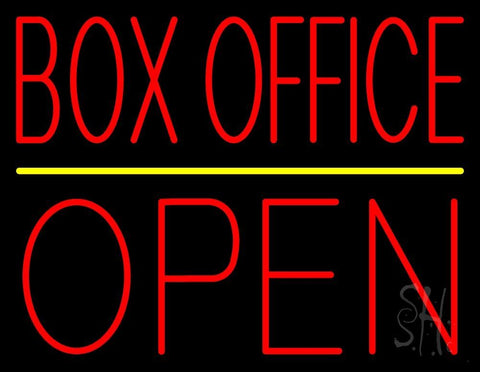 Red Box Office Open Neon Sign 24