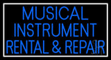 Musical Instruments Rental And Repair Neon Sign 20" Tall x 37" Wide x 3" Deep