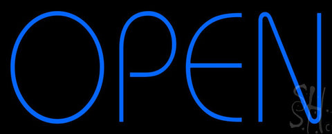 Blue Open Block Neon Sign 13