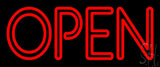 Red Double Stroke Open Neon Sign 10" Tall x 24" Wide x 3" Deep