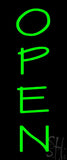 Vertical Green Open Neon Sign 24" Tall x 10" Wide x 3" Deep