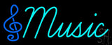 Musical Note Red Music Neon Sign 13" Tall x 32" Wide x 3" Deep