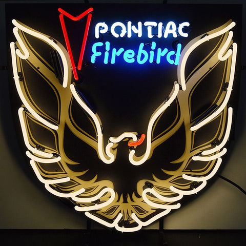 Pontiac Firebird Gold Neon Sign with Backing 24