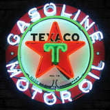 Texaco Gasoline Neon Sign 24" Tall x 24" Wide x 4" Deep