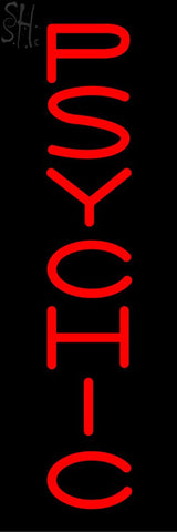 Vertical Red Psychic Neon Sign 24