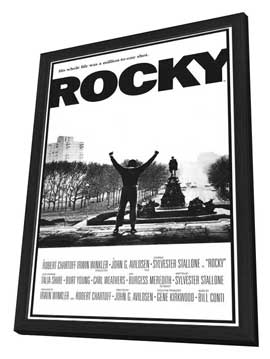 Rocky Movie Poster 27 x 40 in Deluxe Wood Black Frame